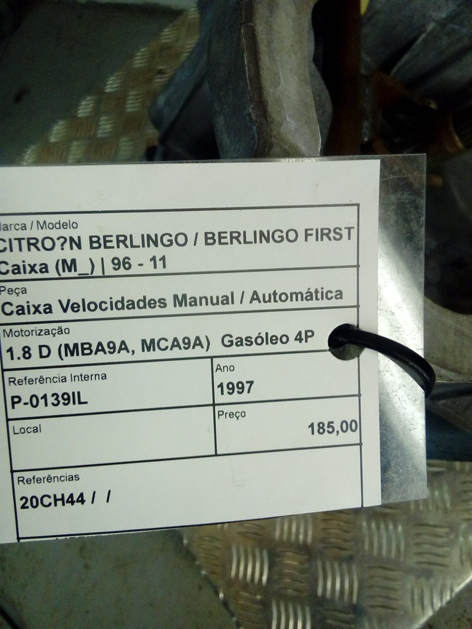 Caixa Velocidades Manual CITROEN BERLINGO / BERLINGO FIRST Caixa (M_) | 96 - 11 Imagem-4