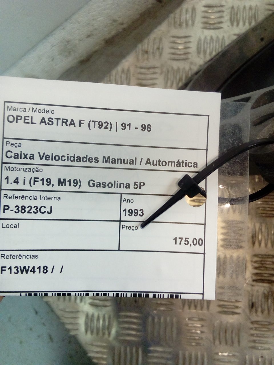 Caixa Velocidades Manual OPEL ASTRA F (T92) | 91 - 98 Imagem-3