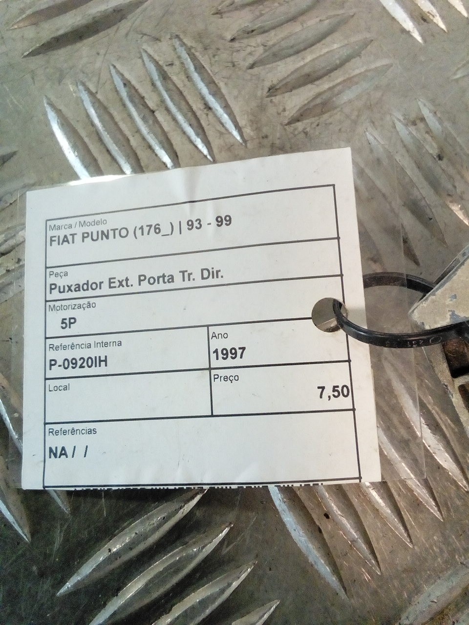 Puxador Exterior Porta Traseiro Direito FIAT PUNTO (176_) | 93 - 99 Imagem-2