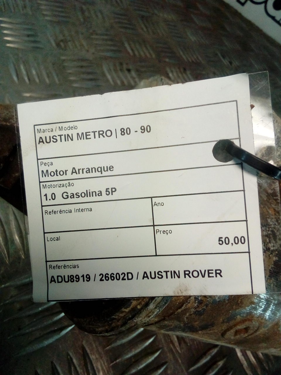 Motor de Arranque AUSTIN METRO | 80 - 90 Imagem-3