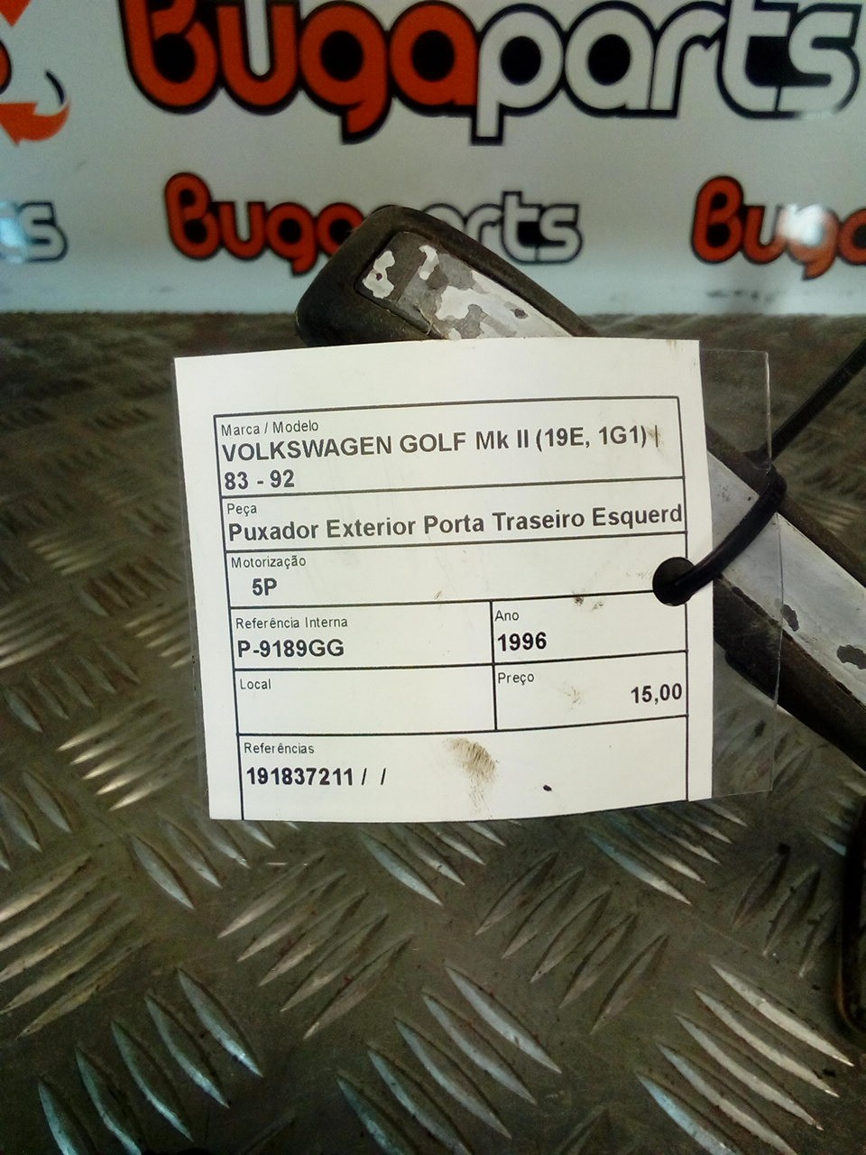 Puxador Exterior Porta Traseiro Esquerdo VOLKSWAGEN GOLF II (19E, 1G1) | 83 - 92 Imagem-2