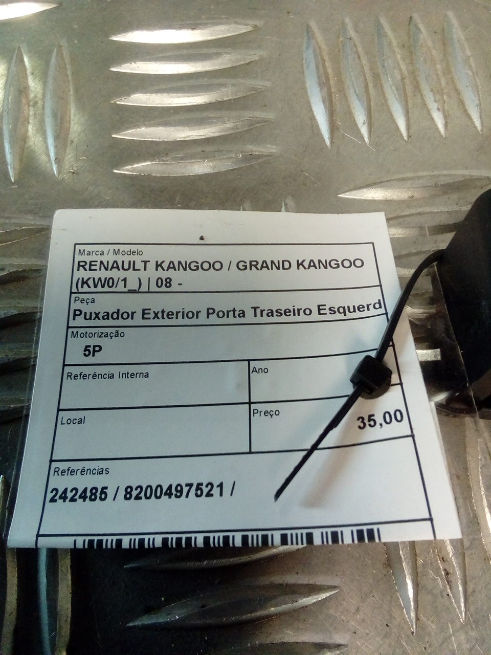 Puxador Exterior Porta Traseiro Esquerdo RENAULT KANGOO / GRAND KANGOO (KW0/1_) | 08 -  Imagem-2