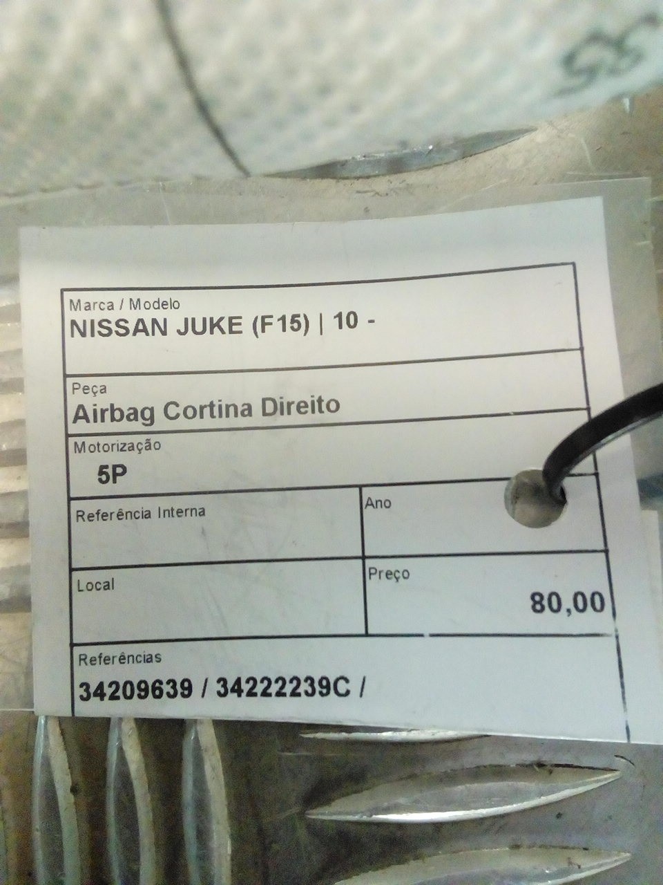 Airbag De Toit Avant Droit NISSAN JUKE (F15) | 10 -  Imagem-2