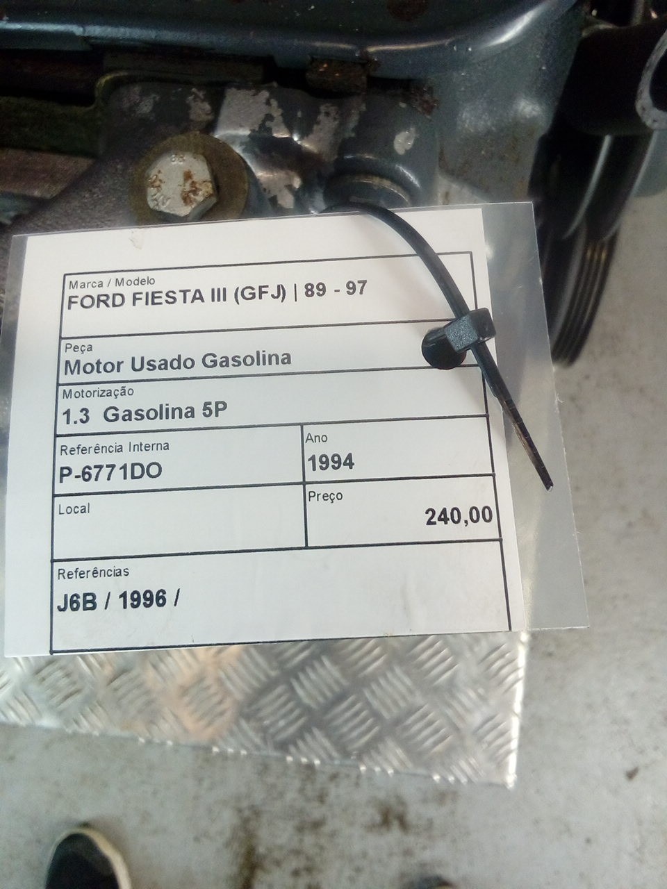Motor Usado Gasolina FORD FIESTA III (GFJ) | 89 - 97 Imagem-4
