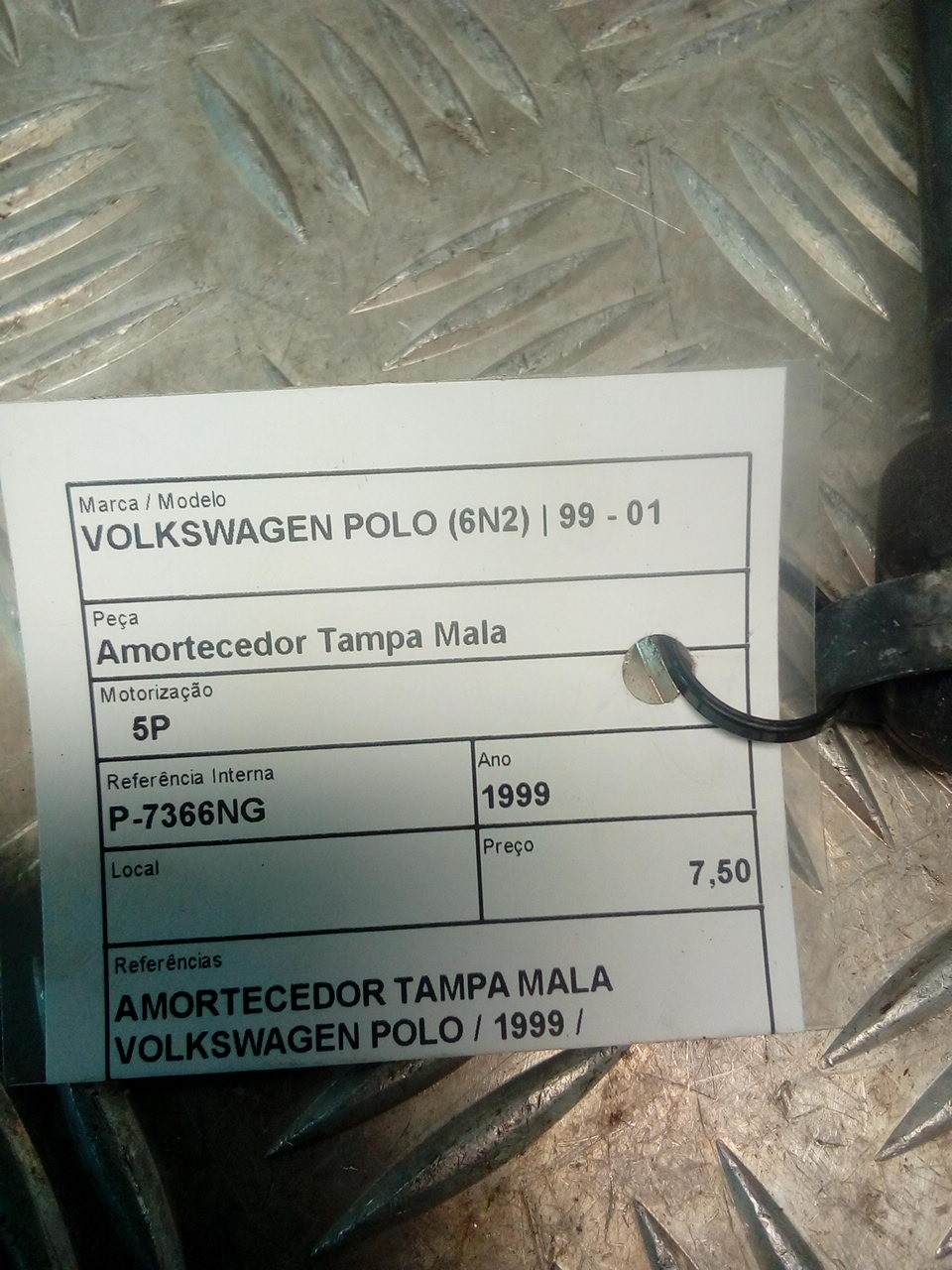 Vérin de Hayon Coffre VOLKSWAGEN POLO (6N2) | 99 - 01 Imagem-1