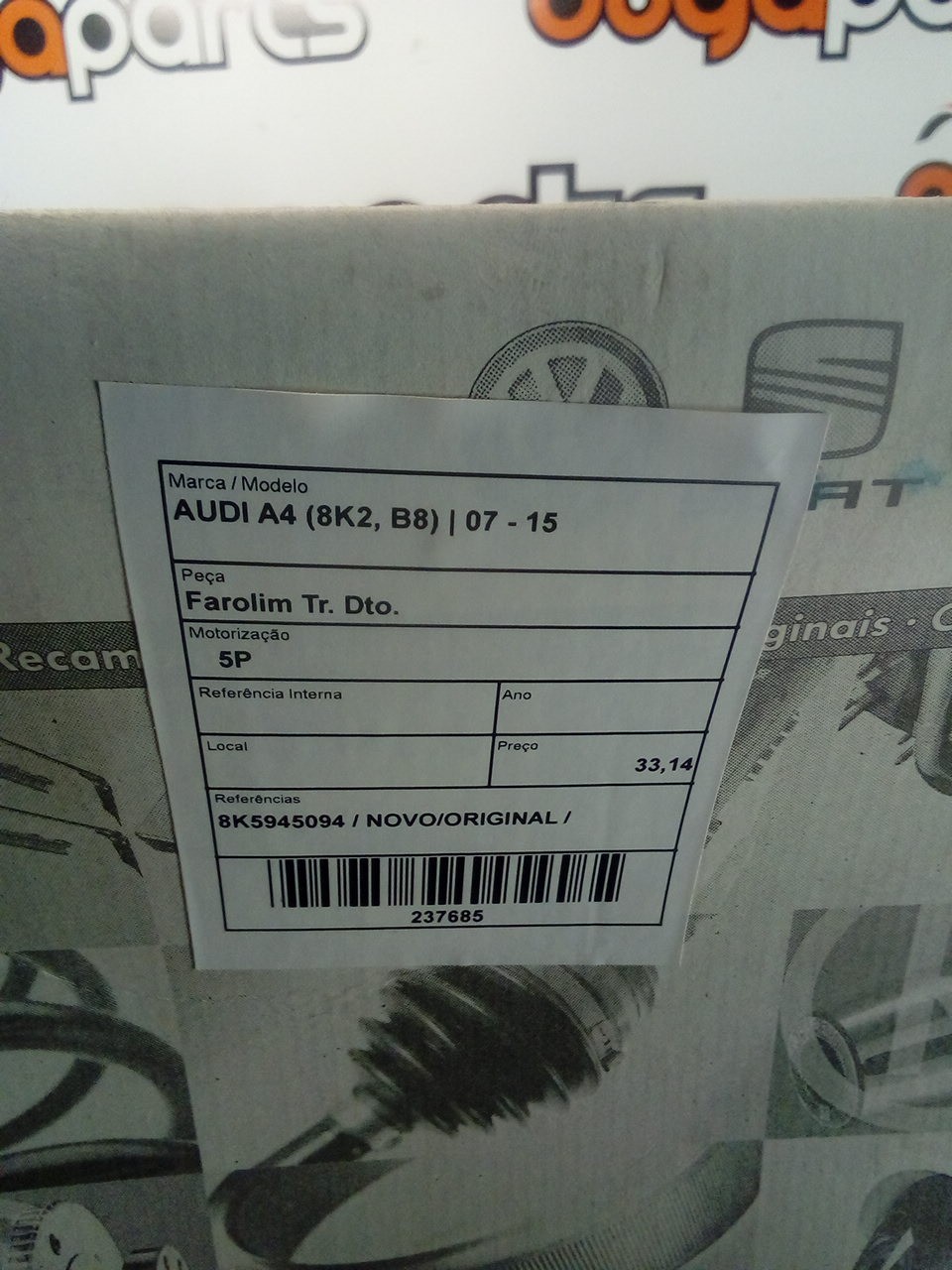 Farolim Traseiro Direito für AUDI A4 (8K2, B8) | 07 - 15 - Original ...
