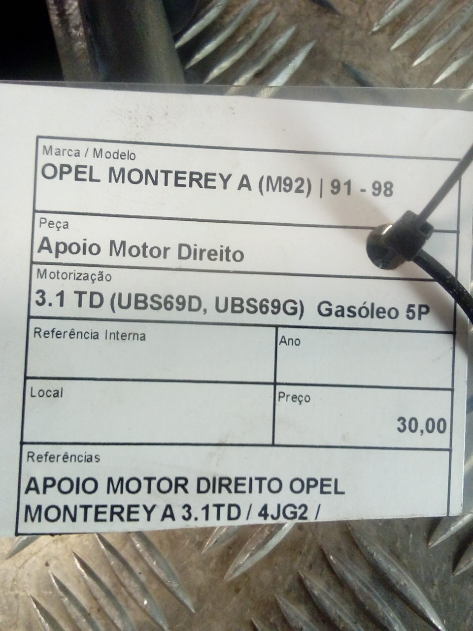 Apoio Suporte Motor Direito OPEL MONTEREY A (M92) | 91 - 98 Imagem-4