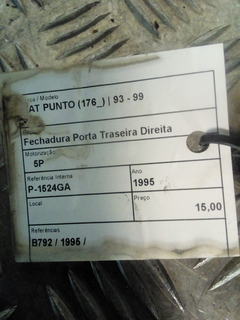Fechadura Porta Traseira Direita FIAT PUNTO (176_) | 93 - 99 Imagem-4