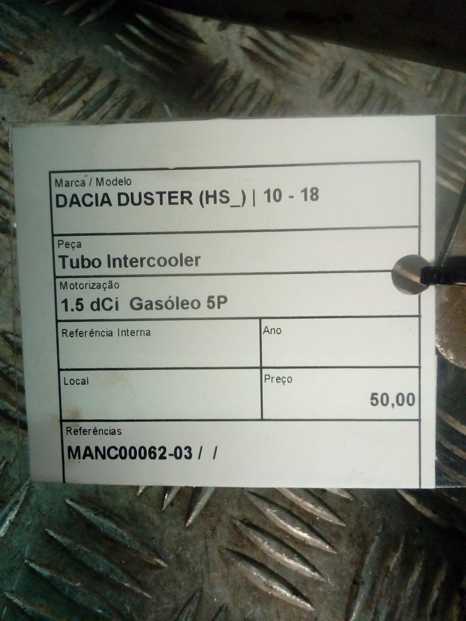 Tubo Intercooler para DACIA DUSTER Original Used Auto Parts With