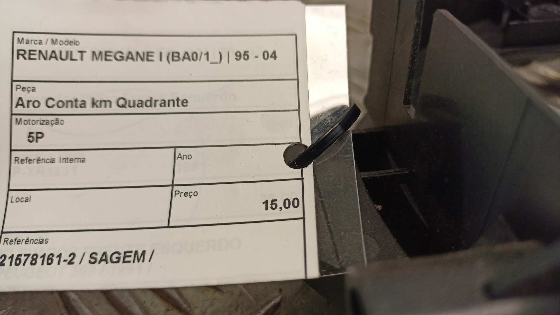 Mascherina Quadro Strumenti RENAULT MEGANE I (BA0/1_) | 95 - 04 Imagem-2