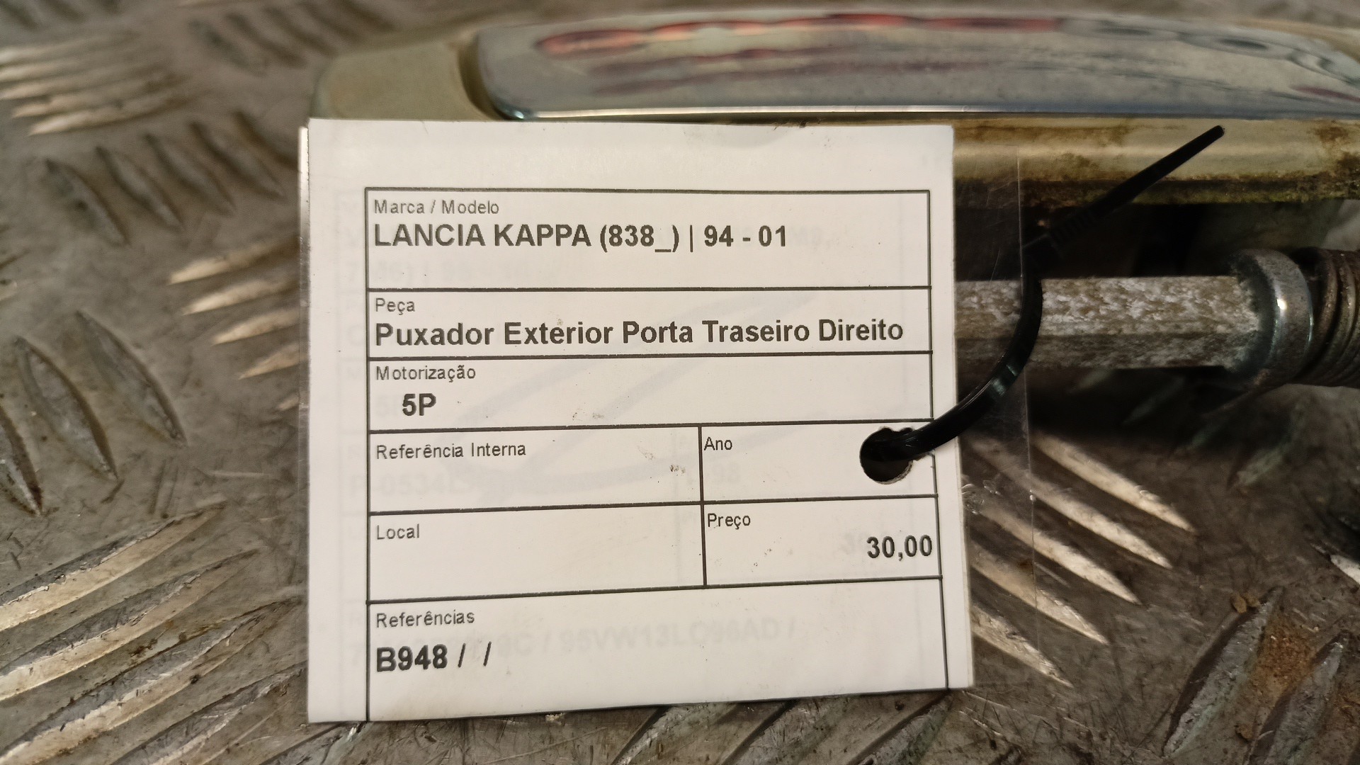 Puxador Exterior Porta Traseiro Direito LANCIA KAPPA (838_) | 94 - 01 Imagem-2