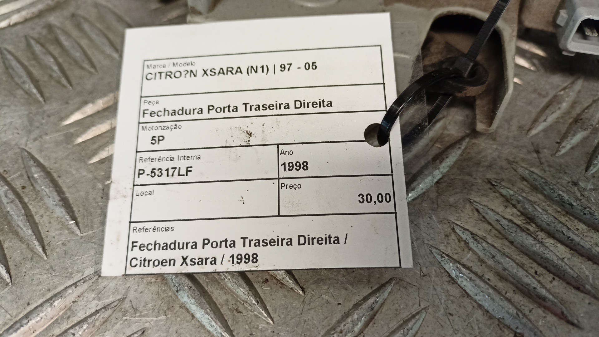 Fechadura Porta Traseira Direita CITROEN XSARA (N1) | 97 - 05 Imagem-2
