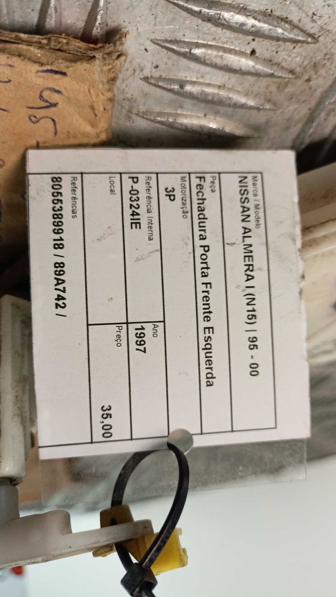 Fechadura Porta Frente Esquerda NISSAN ALMERA I (N15) | 95 - 00 Imagem-3