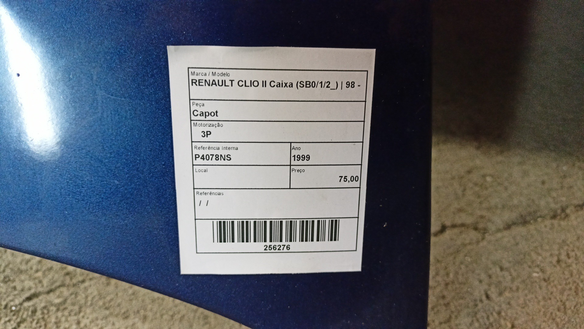 Hood RENAULT CLIO II Caixa (SB0/1/2_) | 98 -  Imagem-2