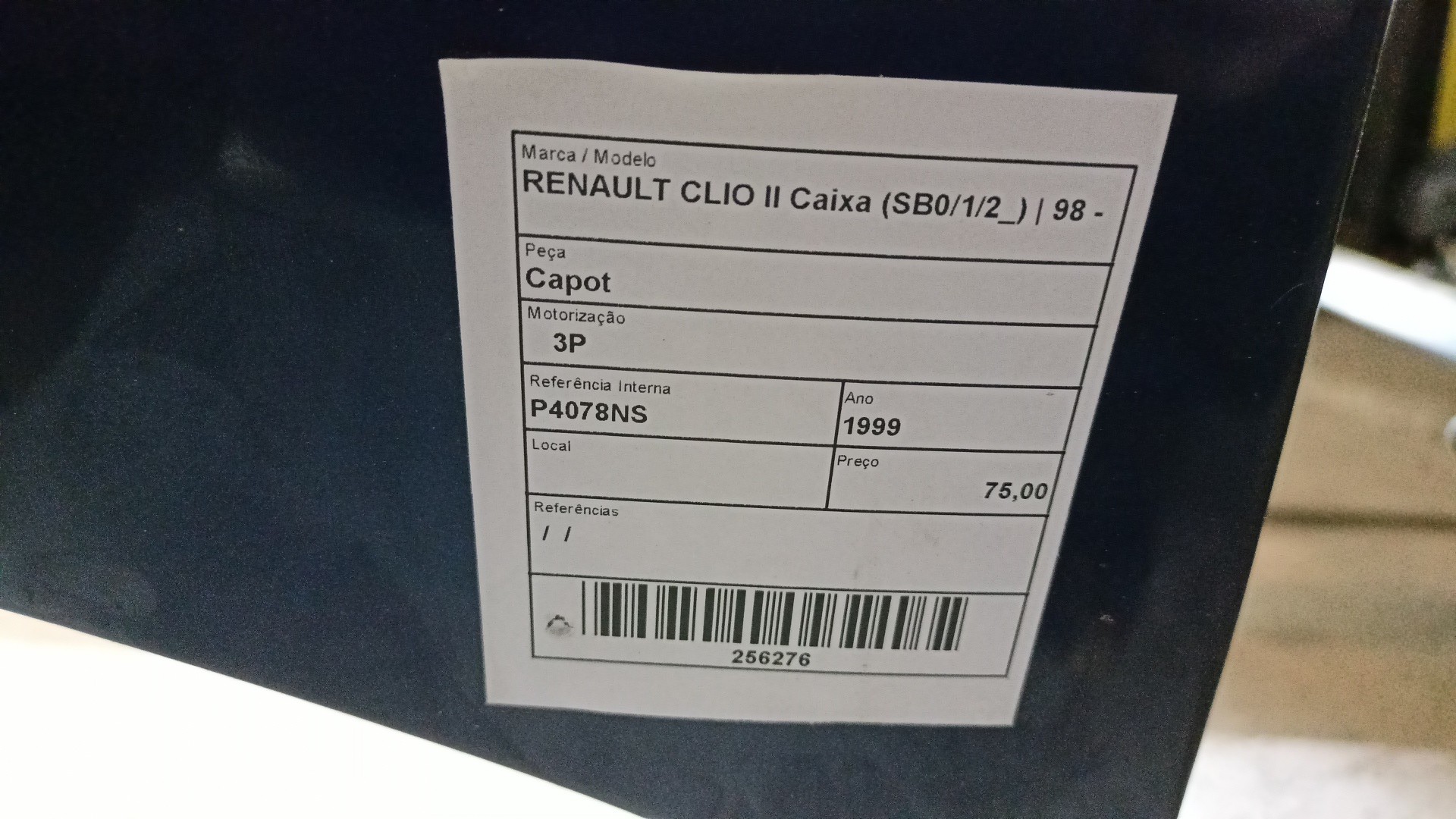 Hood RENAULT CLIO II Caixa (SB0/1/2_) | 98 -  Imagem-5