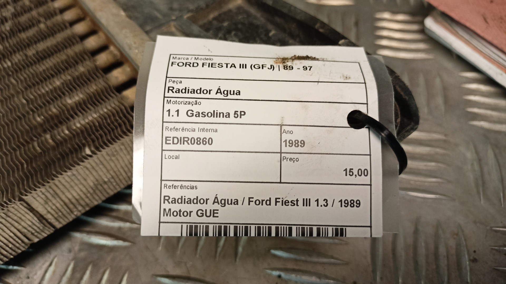 Radiador Agua FORD FIESTA III (GFJ) | 89 - 97 Imagem-4