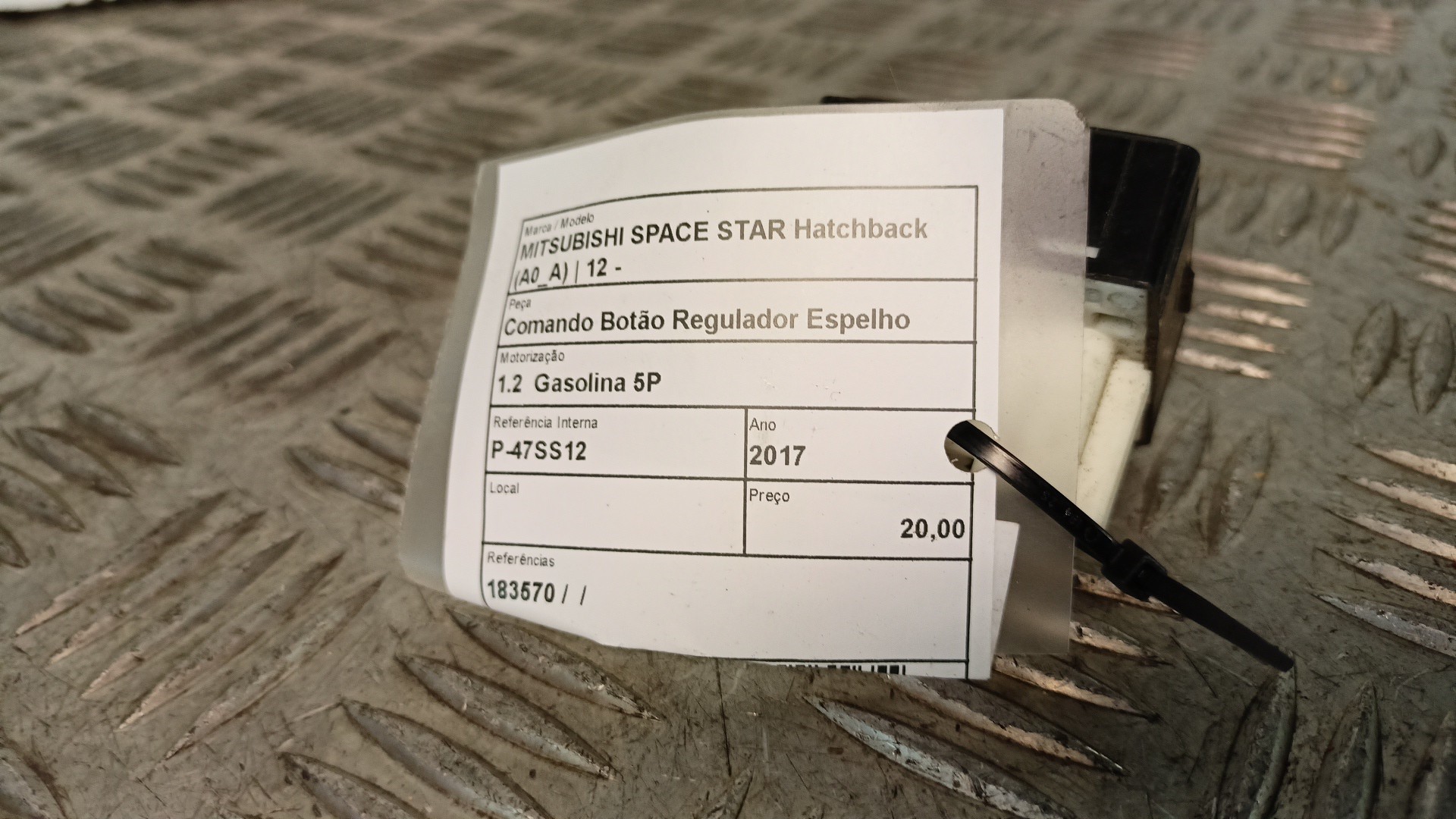 260940 Comando Botão Regulador Espelho para MITSUBISHI SPACE STAR Hatchback ...