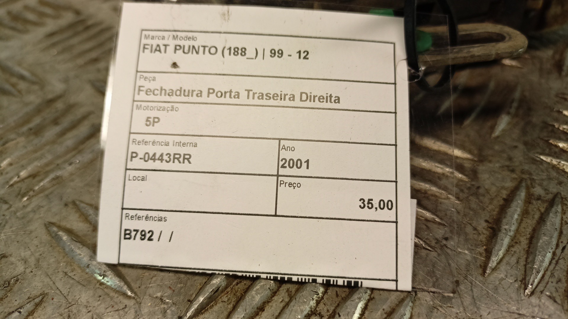 Fechadura Porta Traseira Direita FIAT PUNTO (188_) | 99 - 12 Imagem-4