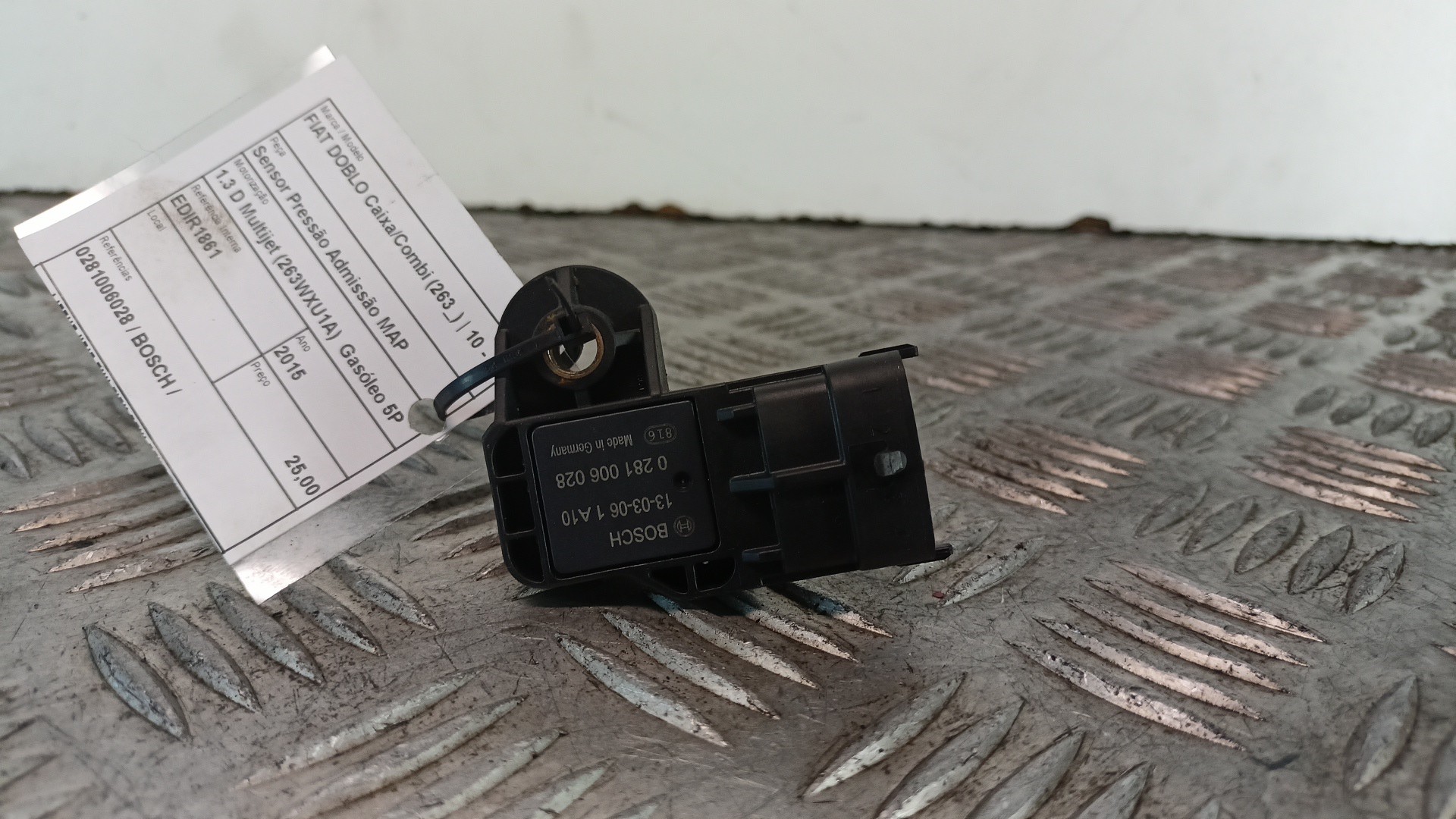 Sensor Pressão Admissão MAP FIAT DOBLO Caixa/Combi (263_) | 10 - 