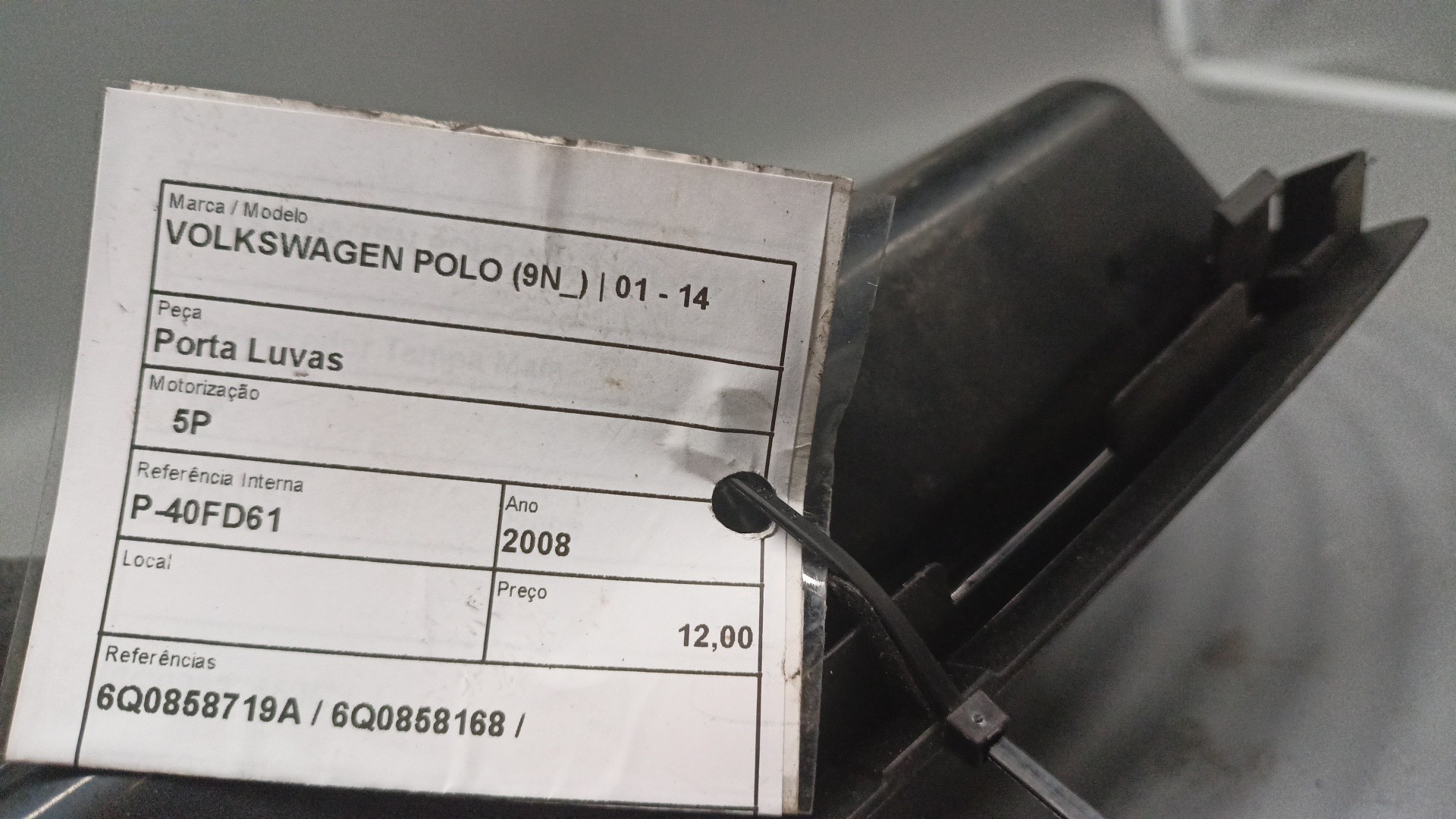 Porta Luvas VOLKSWAGEN POLO (9N_) | 01 - 14 Imagem-4