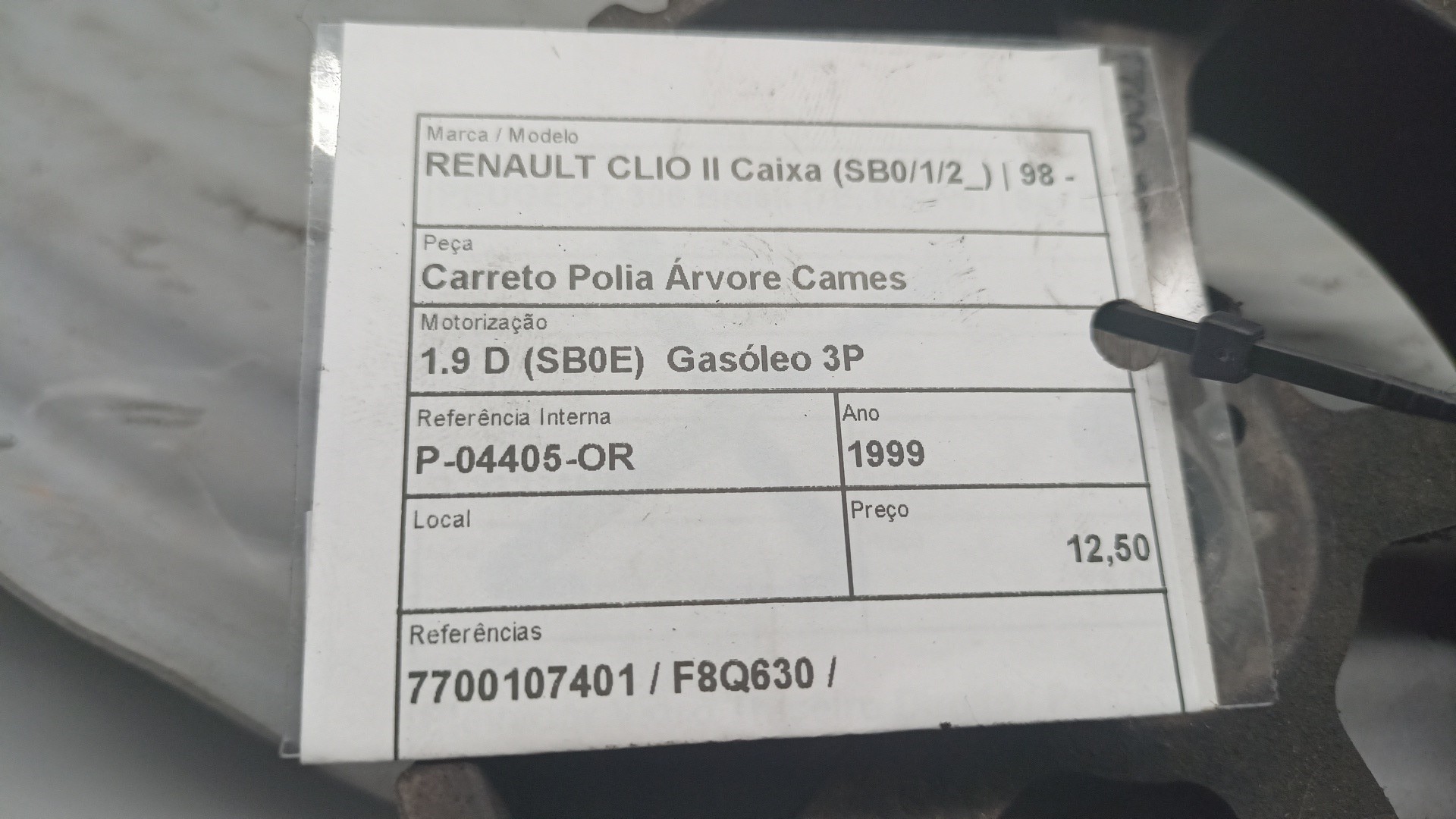 Carreto Polia Árvore Cames RENAULT CLIO II Caixa (SB0/1/2_) | 98 -  Imagem-4
