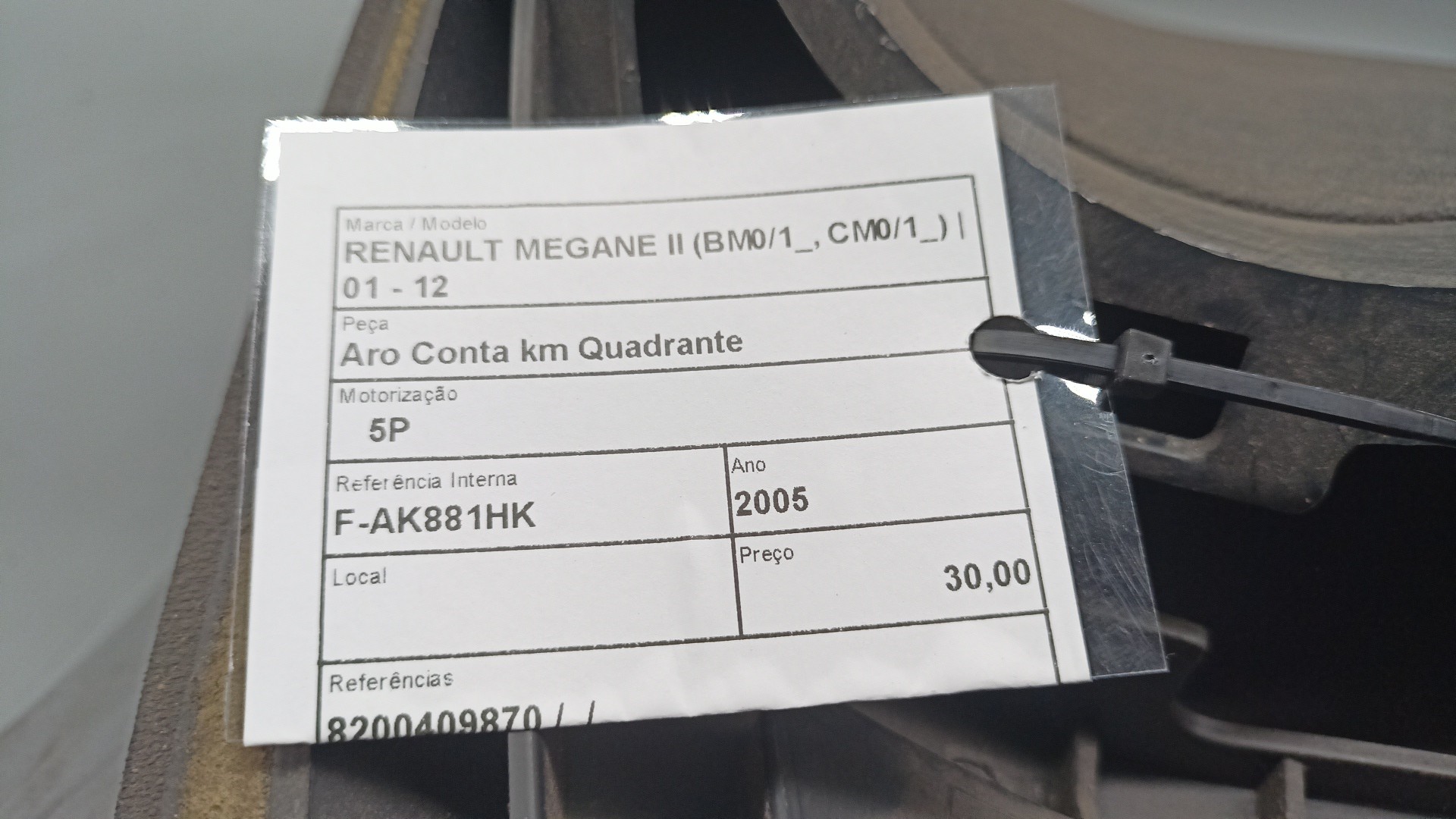 Mascherina Quadro Strumenti RENAULT MEGANE II (BM0/1_, CM0/1_) | 01 - 12 Imagem-4