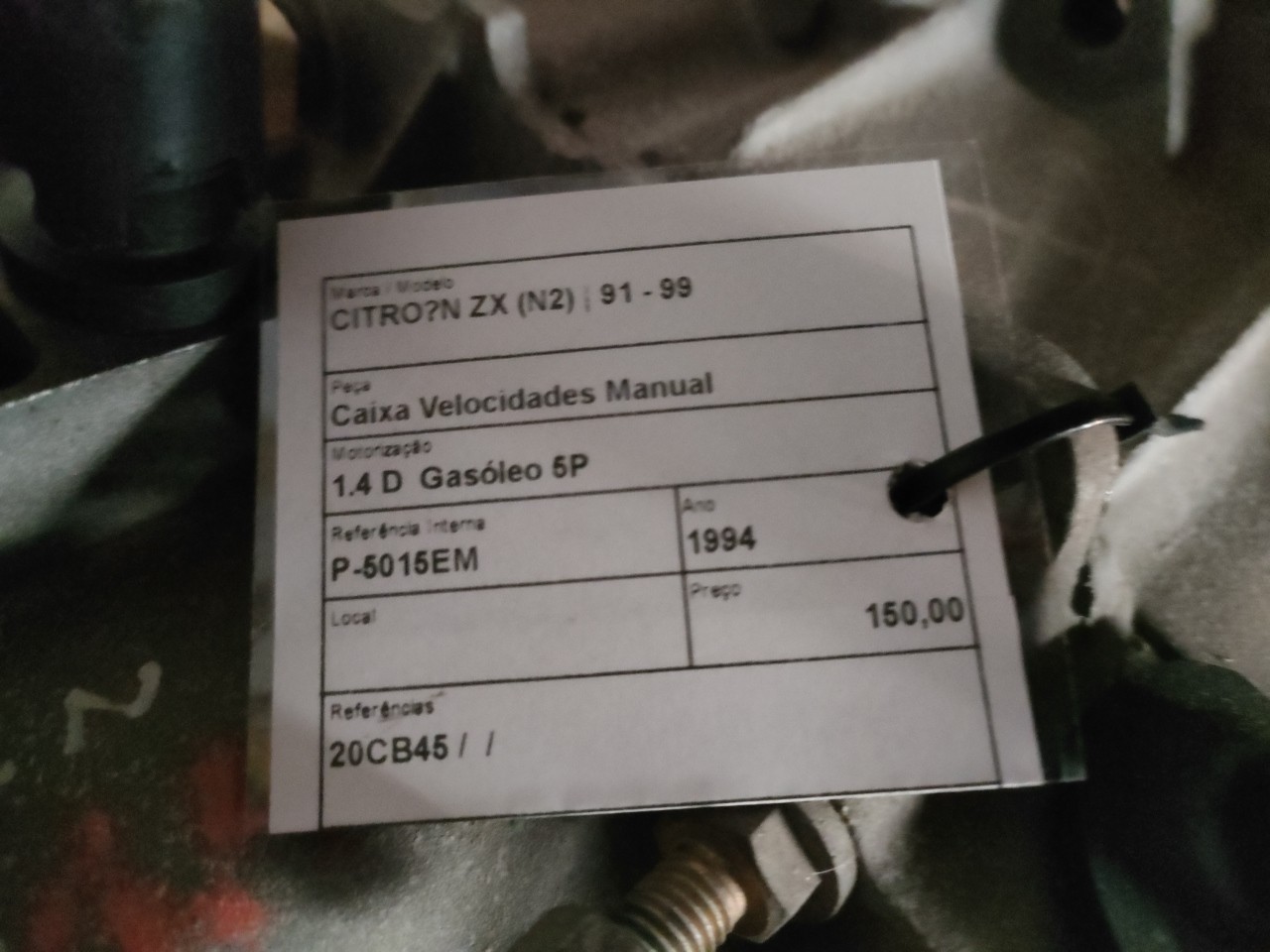 Caixa Velocidades Manual CITROEN ZX (N2) | 91 - 99 Imagem-4