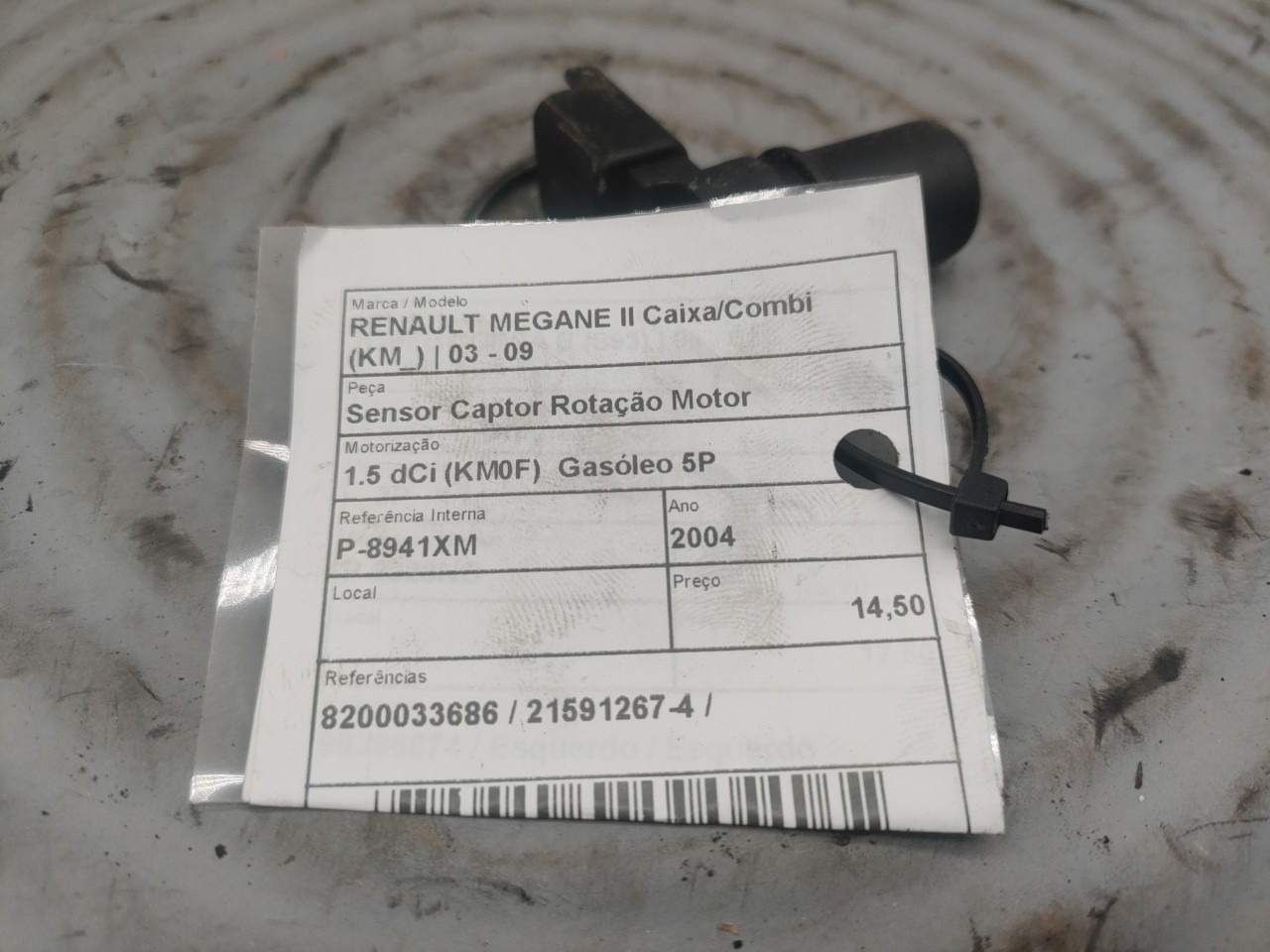 Sensor Captor Rotação Motor  RENAULT MEGANE II Caixa/Combi (KM_) | 03 - 09 Imagem-3