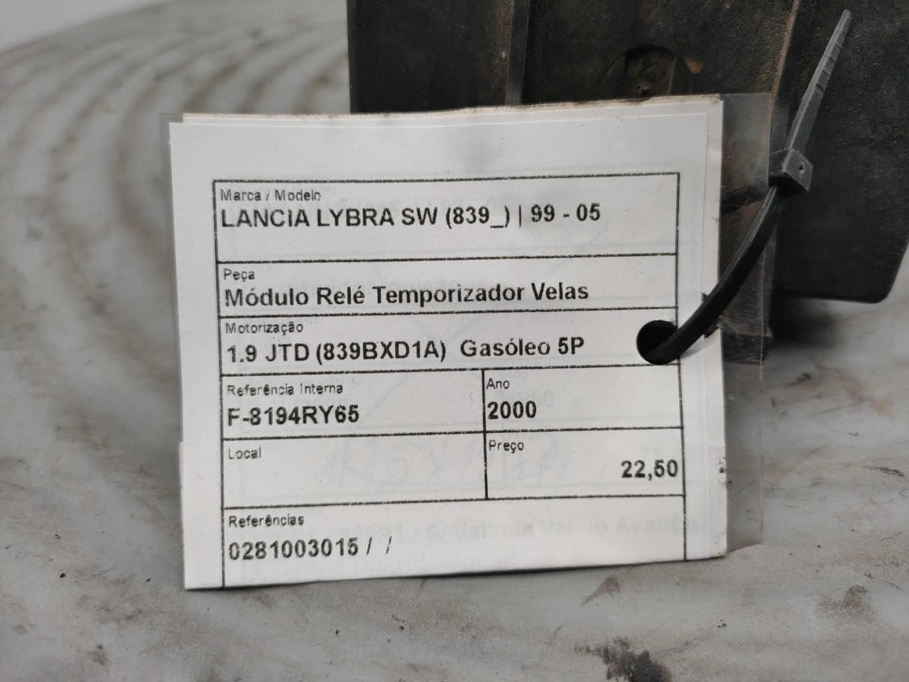 Módulo Relé Temporizador Velas LANCIA LYBRA SW (839_) | 99 - 05 Imagem-4