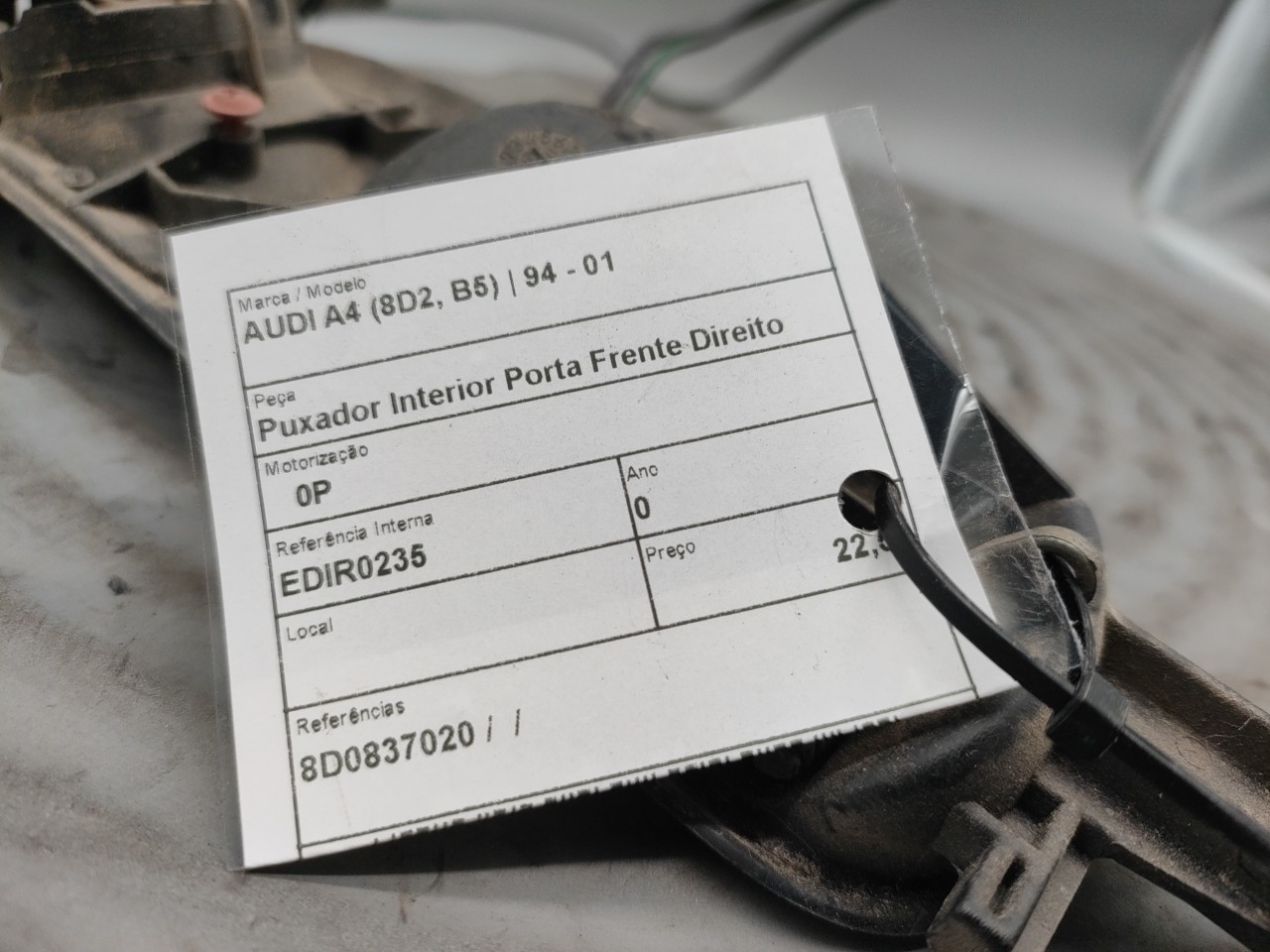 Puxador Interior Porta Frente Direito AUDI A4 (8D2, B5) | 94 - 01 Imagem-4