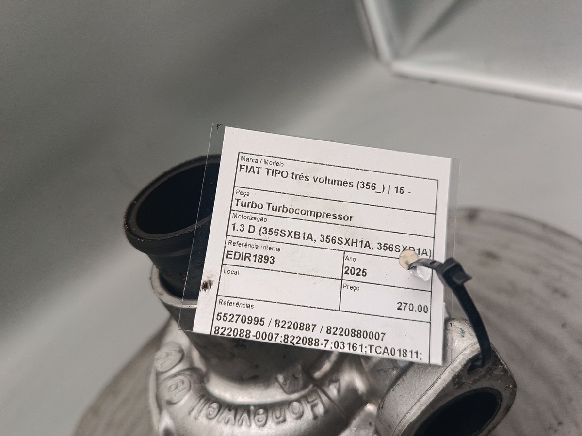 Turbo Turbocompressor FIAT TIPO três volumes (356_) | 15 -  Imagem-4