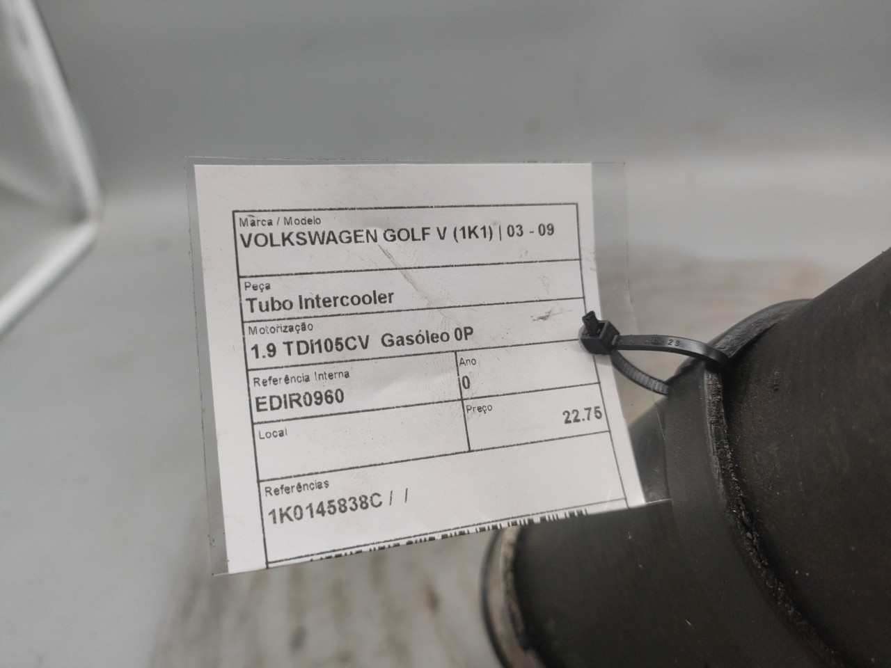 Intercooler Hose Pipe VOLKSWAGEN GOLF V (1K1) | 03 - 09 Imagem-3