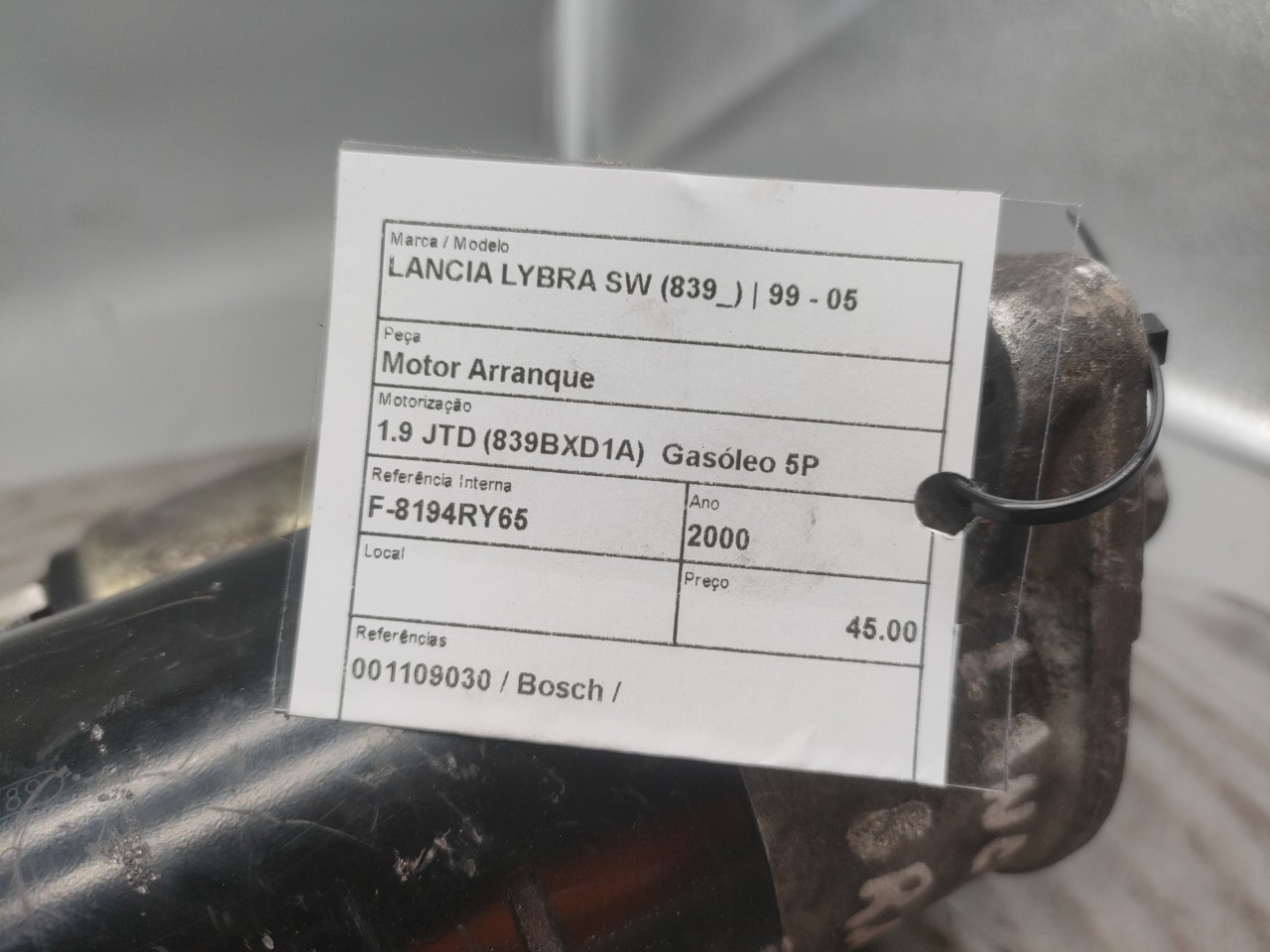 Starter motor LANCIA LYBRA SW (839_) | 99 - 05 Imagem-3