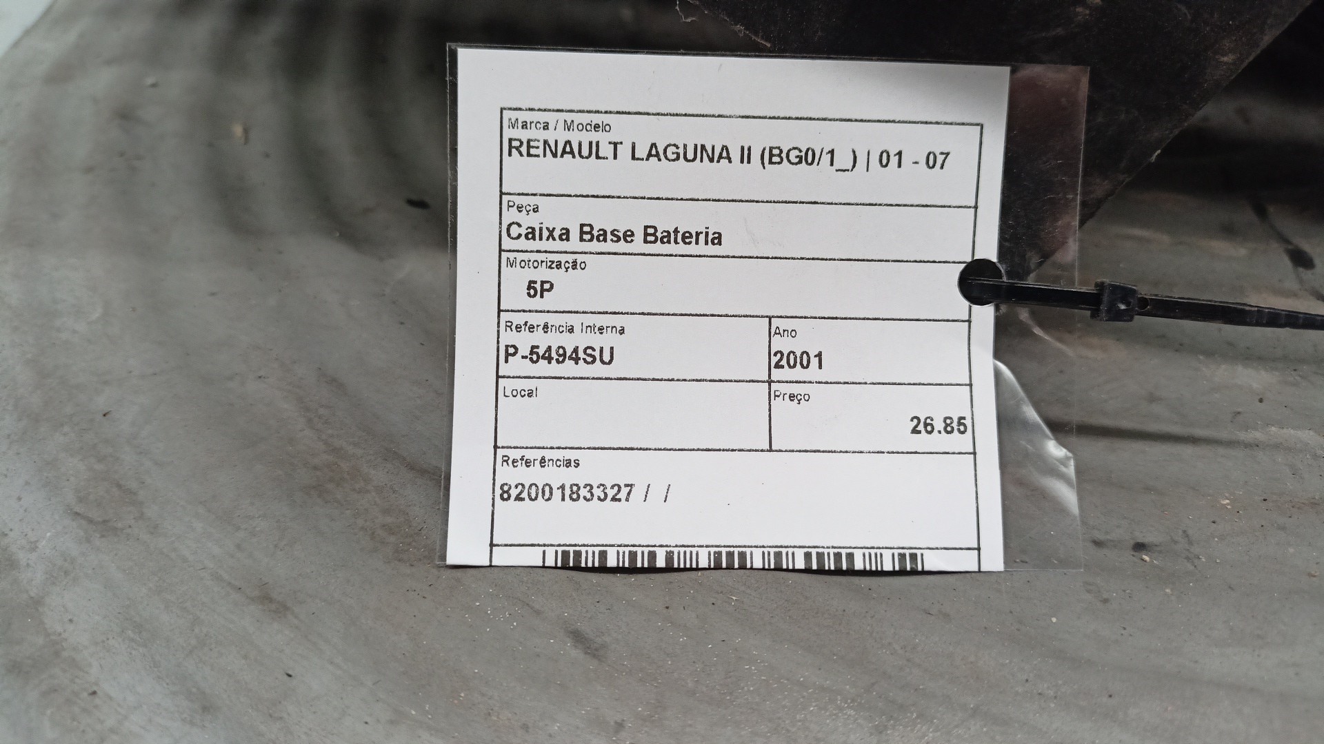 Caixa Base Bateria RENAULT LAGUNA II (BG0/1_) | 01 - 07 Imagem-4