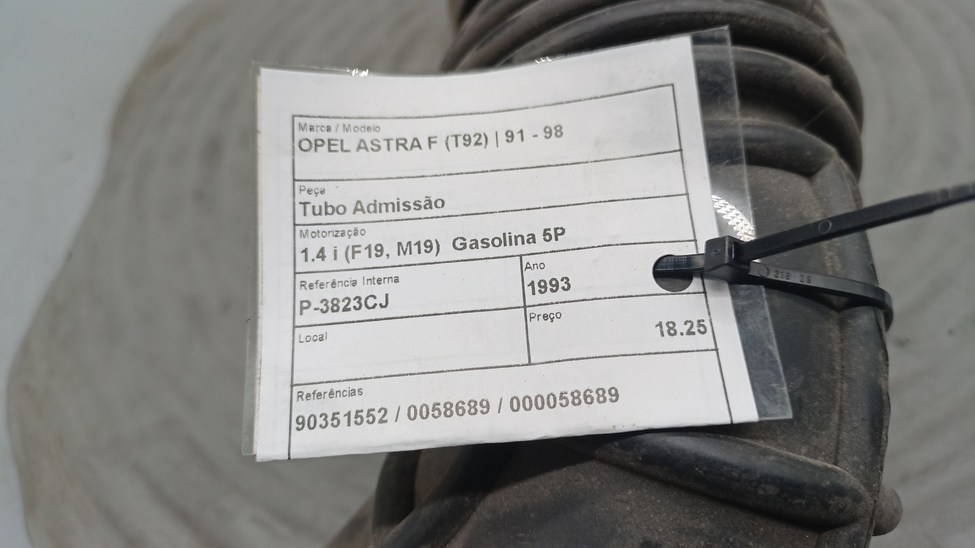 Tubo Admissão OPEL ASTRA F (T92) | 91 - 98 Imagem-4