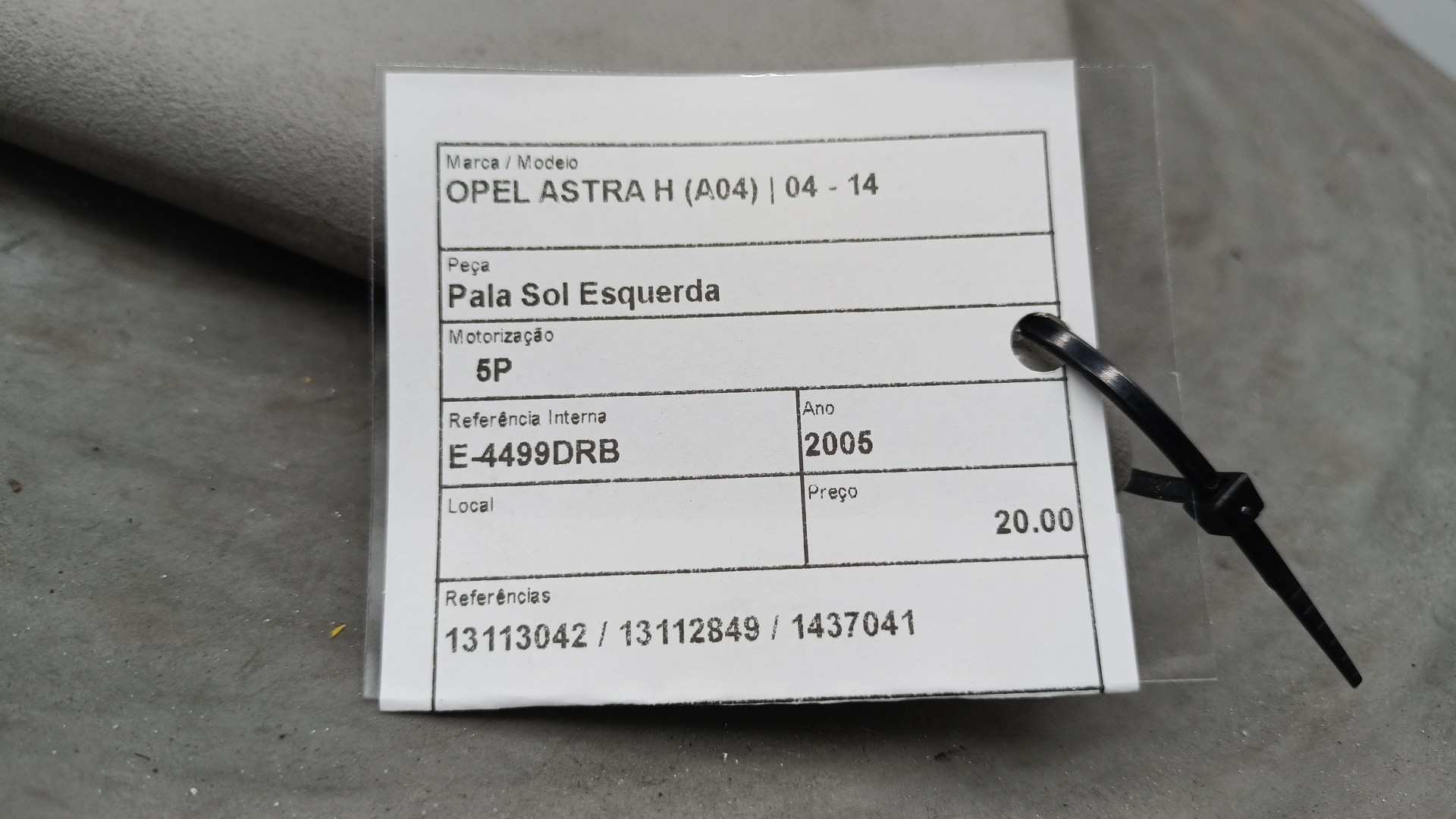 Pala Sol Esquerda OPEL ASTRA H (A04) | 04 - 14 Imagem-2