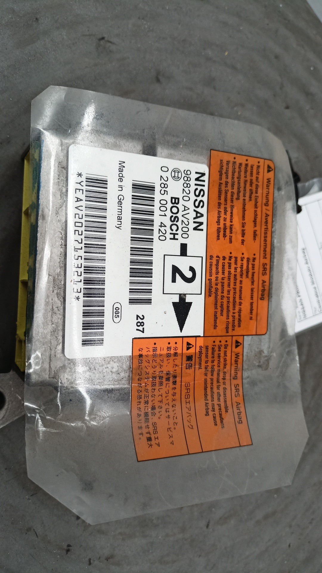 Centralina Módulo Airbag NISSAN PRIMERA (P12) | 02 -  Imagem-3