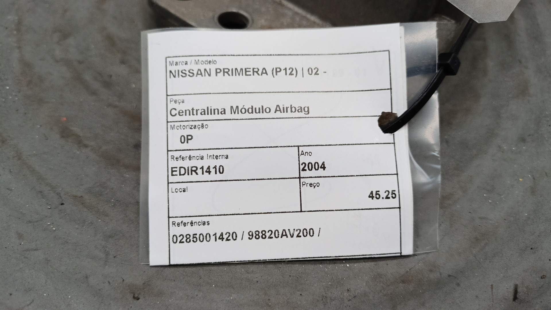 Centralina Módulo Airbag NISSAN PRIMERA (P12) | 02 -  Imagem-4