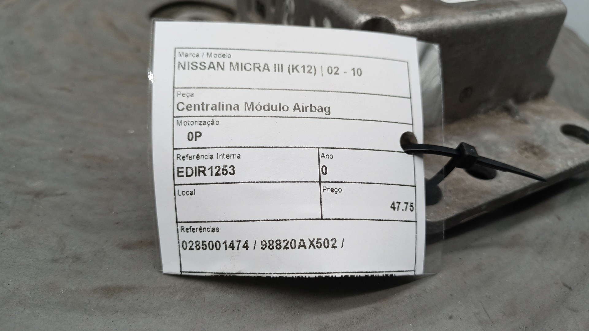 Centralina Módulo Airbag NISSAN MICRA III (K12) | 02 - 10 Imagem-4
