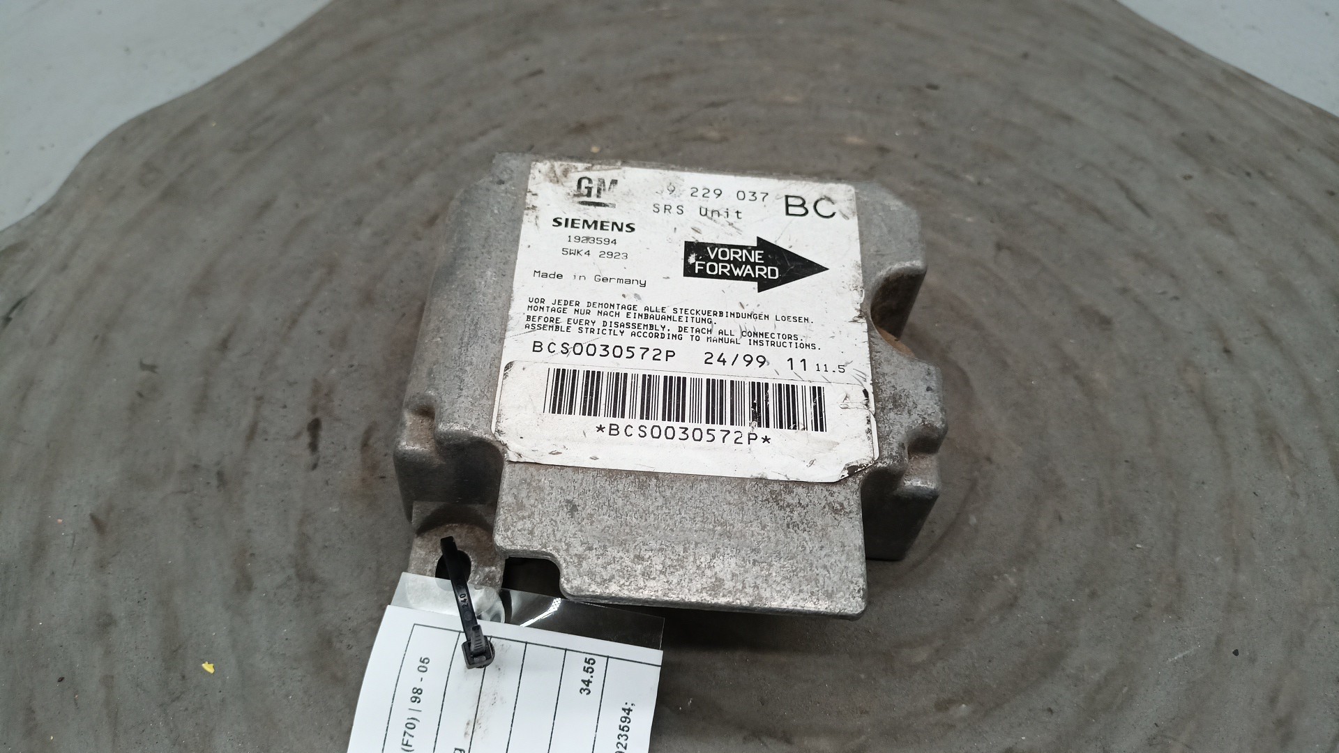 Centralina Módulo Airbag OPEL ASTRA G Caixa (F70) | 98 - 05