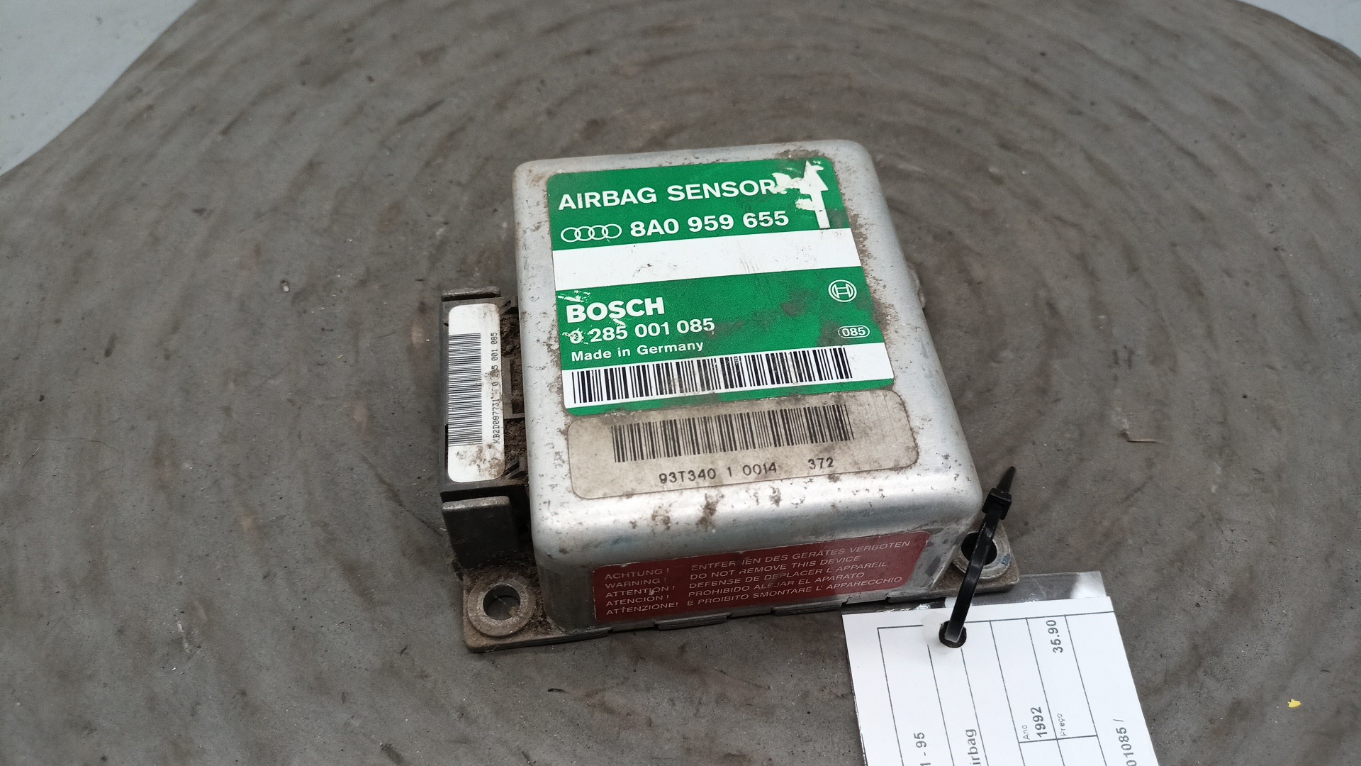 Centralina Módulo Airbag AUDI 80 (8C2, B4) | 91 - 95