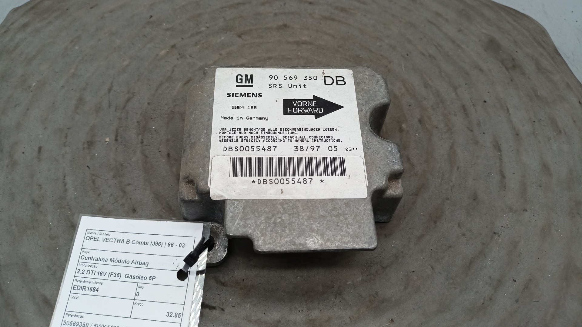 Airbag Module OPEL VECTRA B Combi (J96) | 96 - 03