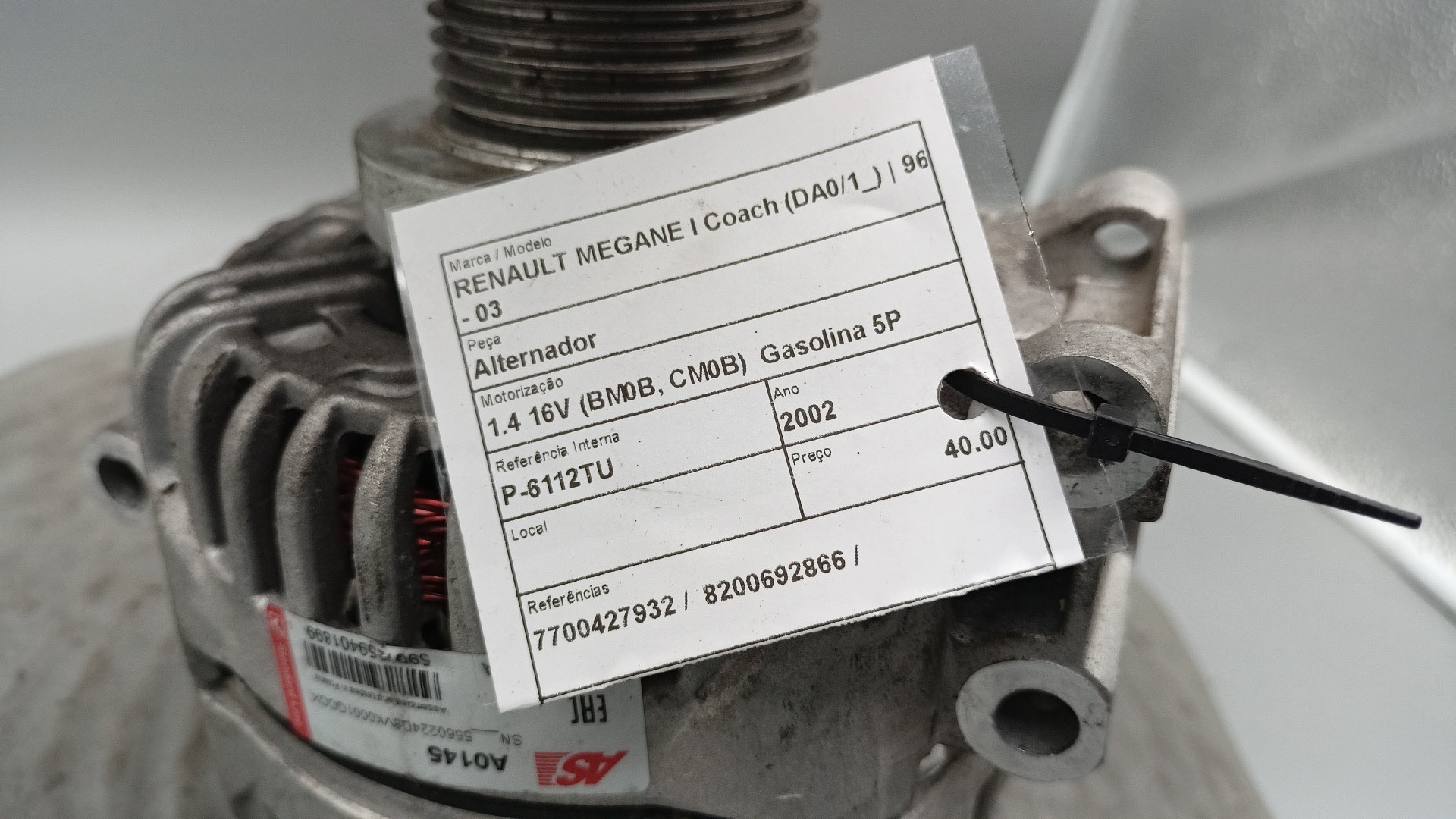 Alternador RENAULT MEGANE I Coach (DA0/1_) | 96 - 03 Imagem-3