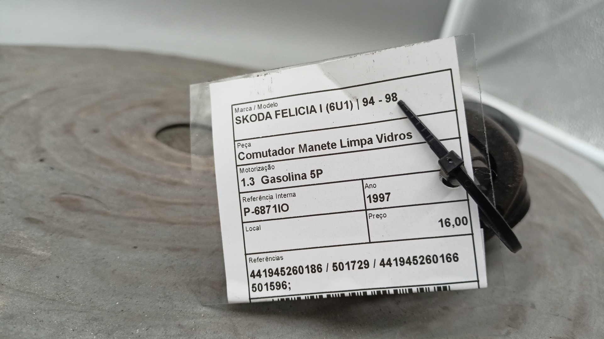 Comutador Manete Limpa Vidros SKODA FELICIA I (6U1) | 94 - 98 Imagem-4