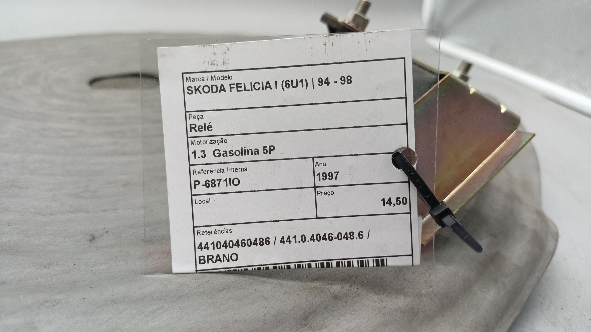 Relé SKODA FELICIA I (6U1) | 94 - 98 Imagem-4