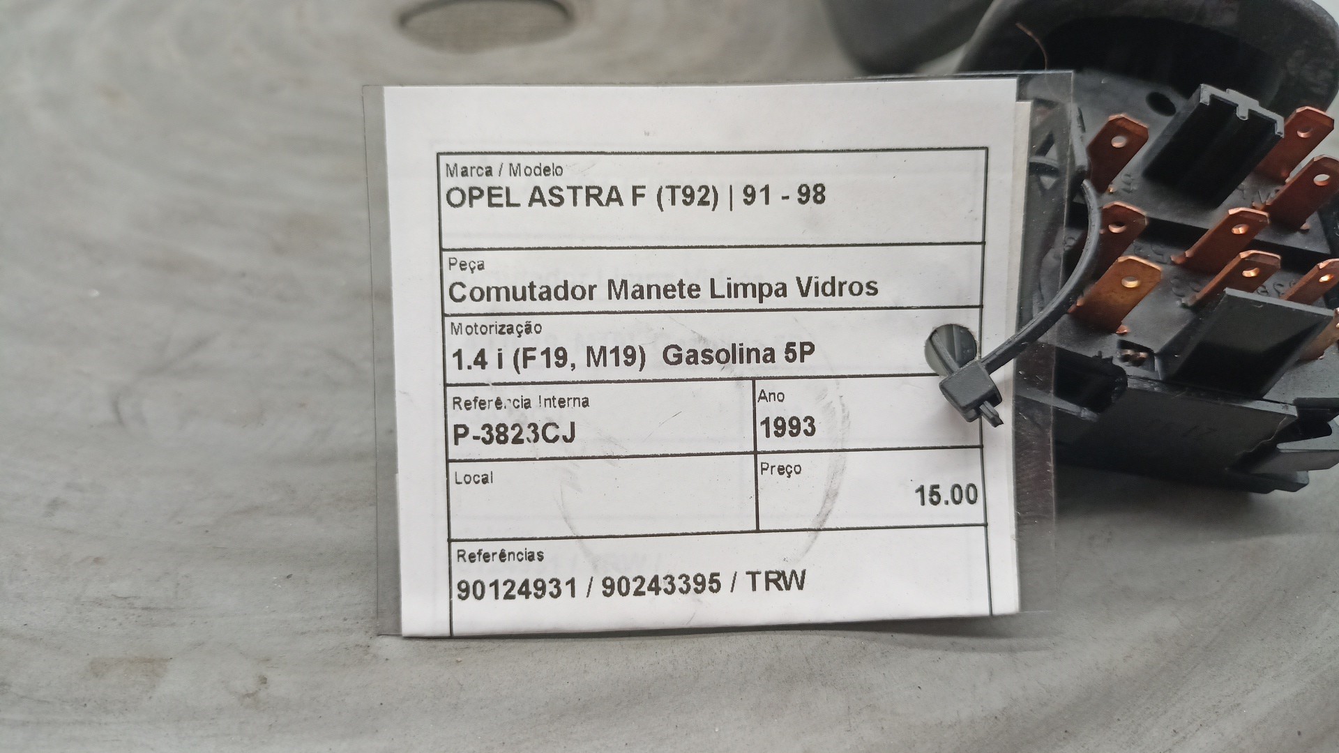 Comutador Manete Limpa Vidros OPEL ASTRA F (T92) | 91 - 98 Imagem-4