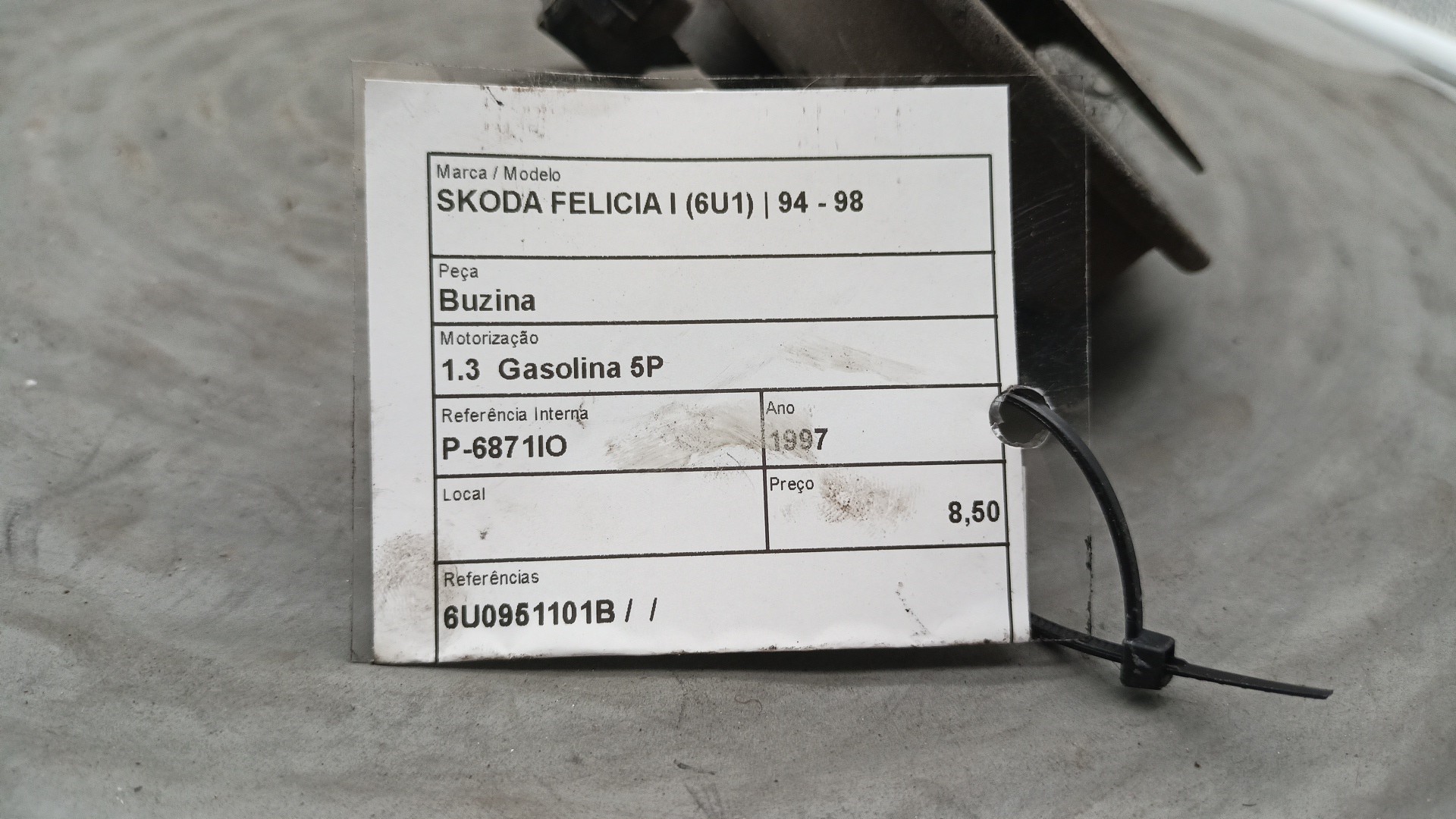 Tromba Clacson SKODA FELICIA I (6U1) | 94 - 98 Imagem-3
