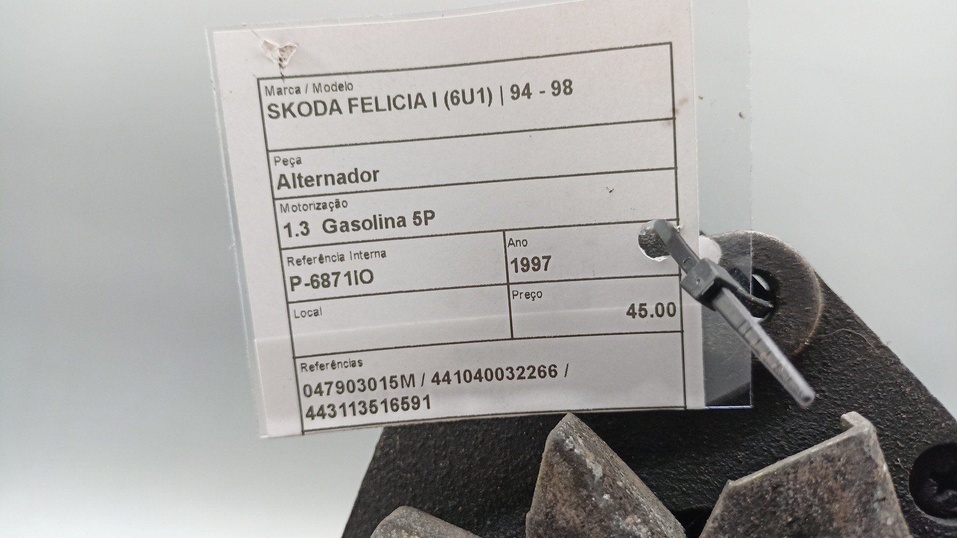 Alternatore SKODA FELICIA I (6U1) | 94 - 98 Imagem-3