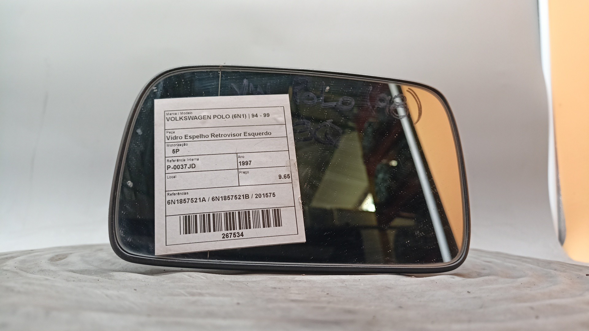 Cristal Retrovisor Izquierdo VOLKSWAGEN POLO (6N1) | 94 - 99