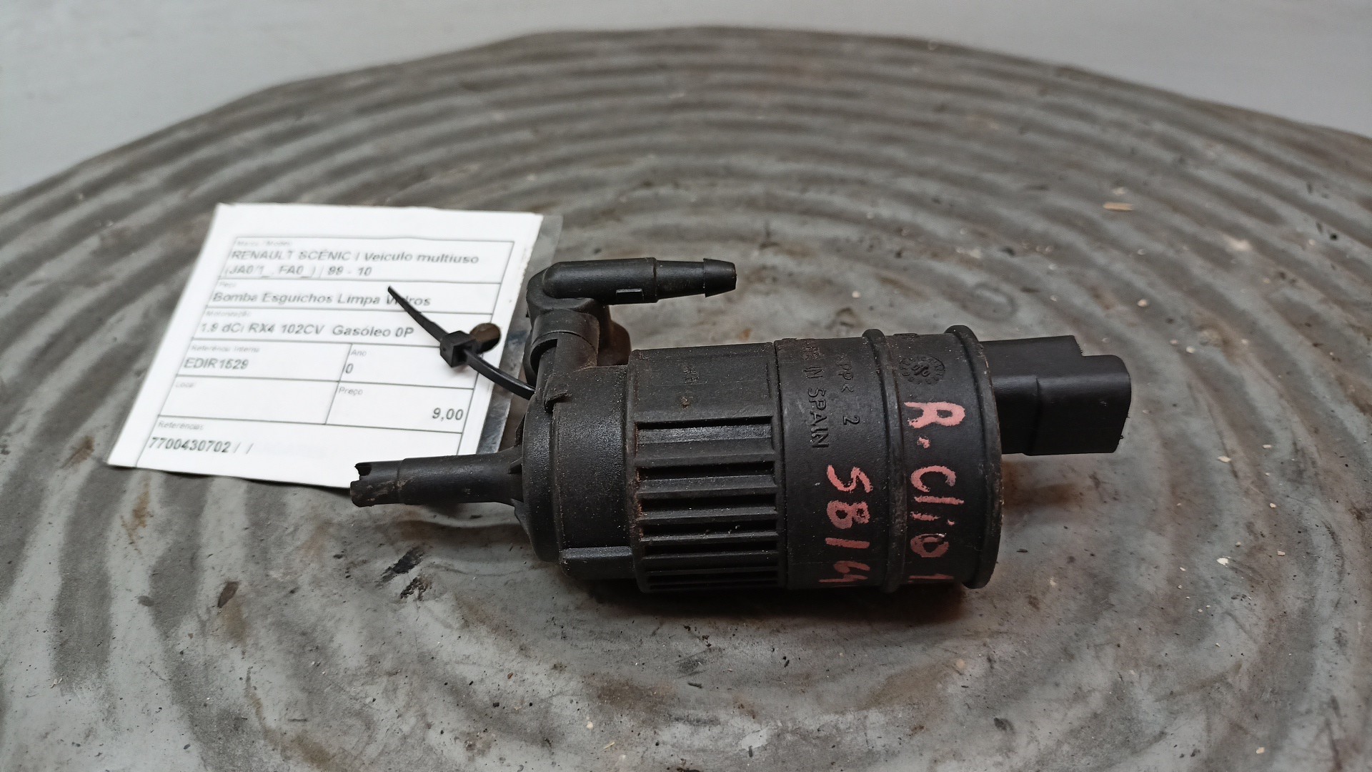 Bomba Esguichos Limpa Vidros RENAULT SCÉNIC I Veículo multiuso (JA0/1_, FA0_) | 99 - 10